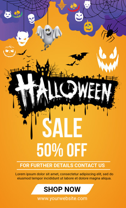 Halloween Sale Ad Us Legal Legale USA template