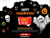halloween 50% off sale Yard Sing template