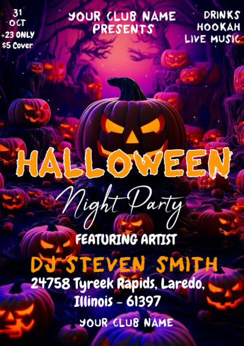 Halloween A4 template