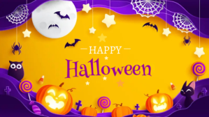 Оранжевый Halloween Celebration Facebook Cover Video Template