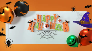 Jingga Halloween Celebration Wpis na Twittera Template