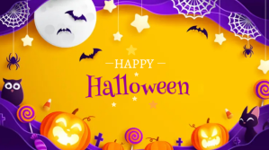 Orange Halloween Celebration Twitter Post Template