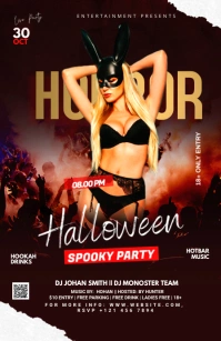 Halloween Ad Half Page Wide template
