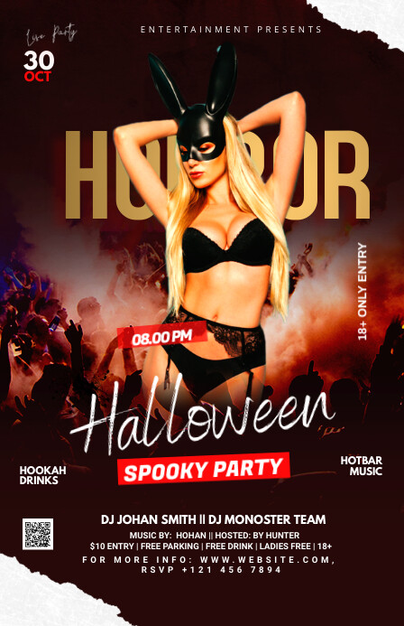 Halloween Ad Halfbladsy Breed template