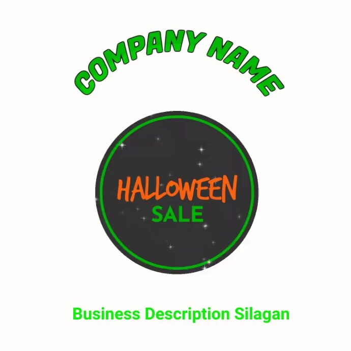 halloween animated sale,sale invitation logo template