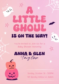Halloween Baby Shower A4 Document template