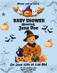 Halloween Baby Shower Flyer (US Letter) template
