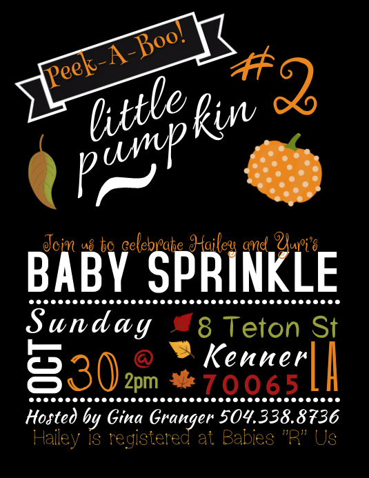 Halloween Baby Shower Invitation Template PosterMyWall