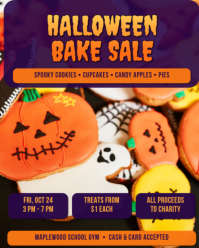 Violet Halloween Bake Sale Instagram Portrait Template