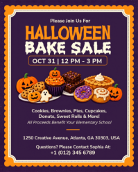 Ungu Halloween Bake Sale Instagram Portrait Template