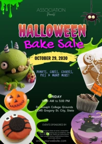 halloween bake sale poster A4 template