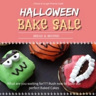 Halloween Bake Sale Square Video Ad Kwadrat (1:1) template