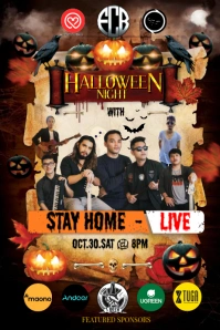 Halloween Band Poster template