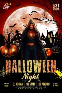 Halloween banner template