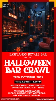 Halloween Bar Crawl Instagram Story template