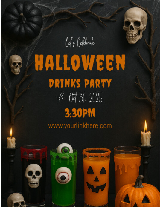 Halloween Bar Flyer, Halloween Bar Poster, Halloween Bar Menu Template, Halloween Bar Template Pamflet (VSA Brief)