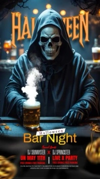 Halloween bar Instagram reel template