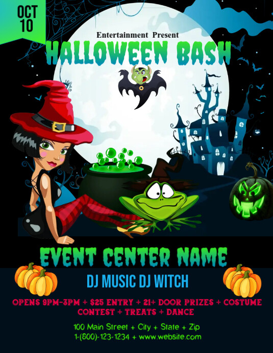 Halloween Bash Flyer (US Letter) template