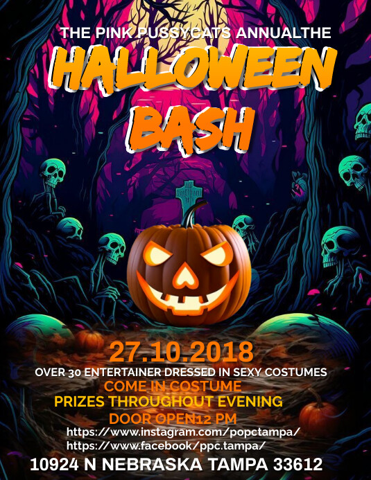 Halloween bash FLYER Template | PosterMyWall