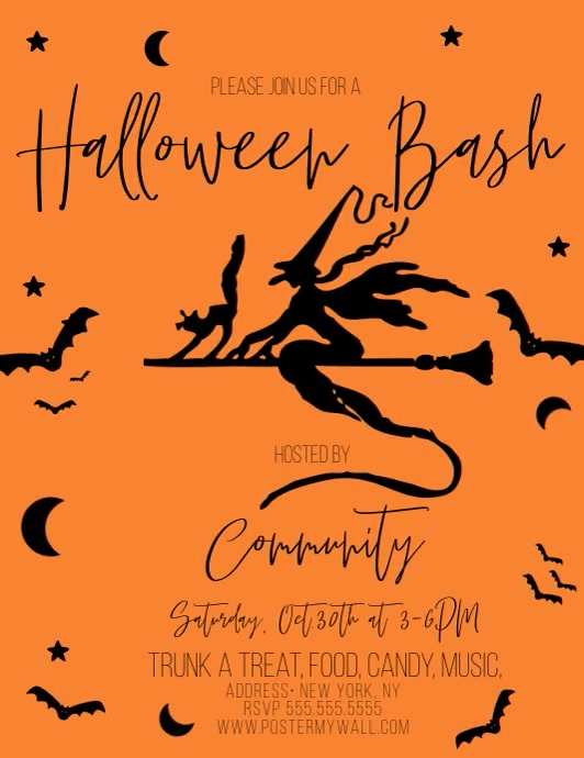 Halloween Bash Flyer Template | PosterMyWall