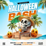 halloween beach party Instagram-bericht template