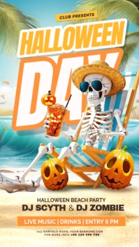Halloween Beach Party Historia de Instagram template