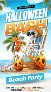 Halloween Beach Party Video Instagram Story template