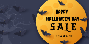 紫色 Halloween Sale Eventbrite Banner Template