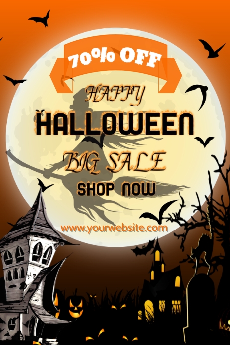 Halloween big sale flyer templates Poster