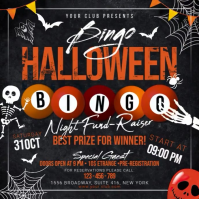 Black Halloween Bingo Night Fundraiser Wpis na Instagrama Template