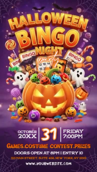 Halloween Bingo Night Instagram Story template
