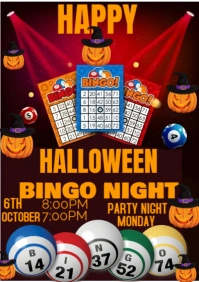 HALLOWEEN BINGO NIGHT POST A2 template