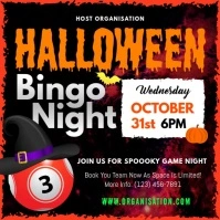 Halloween Bingo Night Square Video template