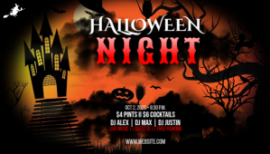 Black Halloween Blog header Заголовок блога Template