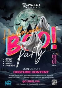 halloween boo party A5 template