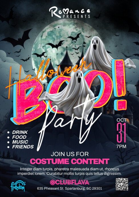 halloween boo party Template | PosterMyWall