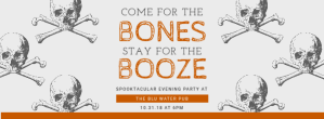 White Halloween Pub Party รูปปกบน Facebook Template