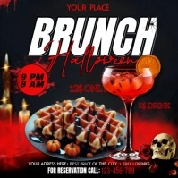Halloween Brunch Instagram-opslag template