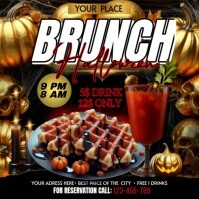 Halloween Brunch Instagram Post template