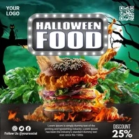 Halloween Burger Sale Instagram Post template