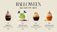 Halloween Cafe Cupcake Menu Digital Signage template