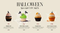 Halloween Cafe Cupcake Menu Digital Signage template