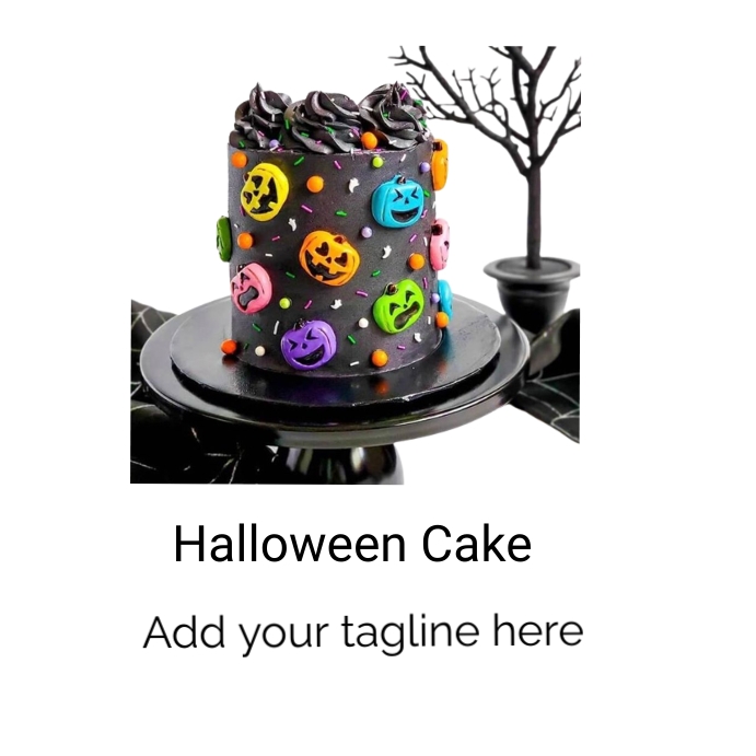 Halloween Cake Template PosterMyWall