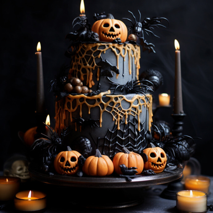 Halloween Cake Template PosterMyWall