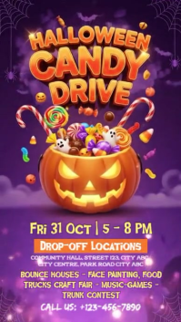 Halloween Candy Drive Instagram Reel template
