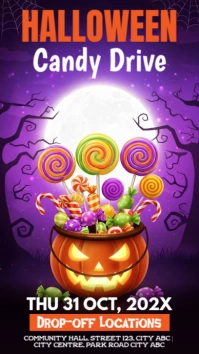 Halloween Candy Drive Instagram Story template