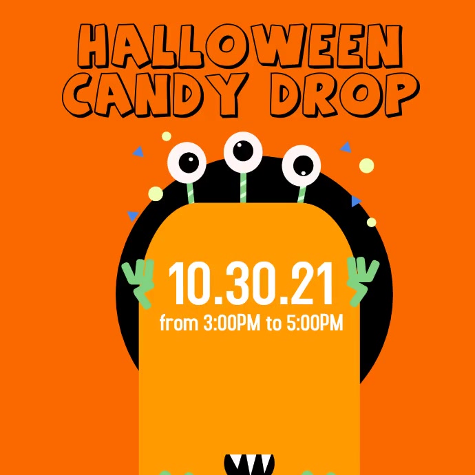 Halloween Candy Drop Ad Template | PosterMyWall