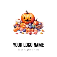 Halloween Candy - Halloween Candy With Pumpkins Logo template