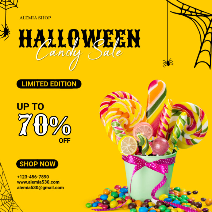 Halloween Candy Sale Instagram Post template