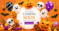 Orange Halloween Candy Sale Facebook Gedeelde Prent Template